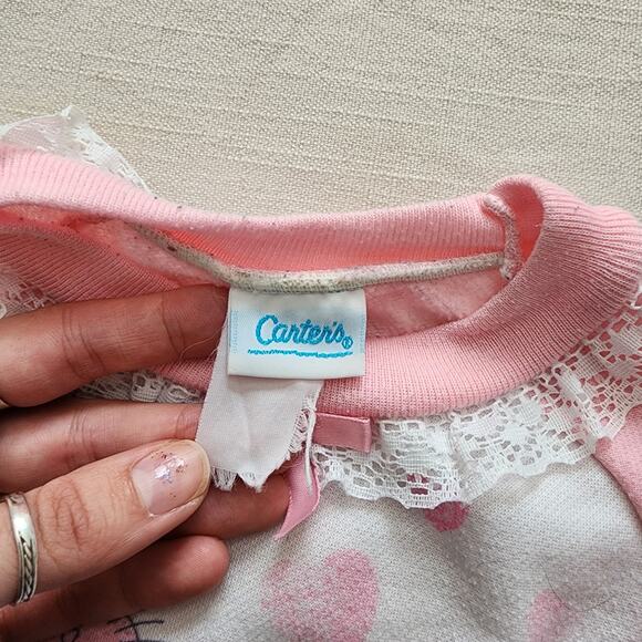 Vintage Bunny Bear PJ Top 2t - Picture 5 of 9